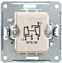 Wessen 59 Белый Переключатель 1-клавишный перекрестный (схема 7) 16A в сборе с рамкой