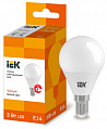 Лампа светодиодная шарообразная IEK G45 3Вт 230В 3000К E14