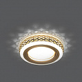 Gauss Backlight Светильник встраиваемый круг GU5,3+LED 3Вт 3000К золото, белый 