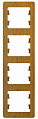Рамка Schneider Electric Glossa Дуб 4-постовая вертикальная