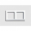 Рамка 2-постовая, для горизонтального/вертикального монтажа, белый глянцевый Jung A 500