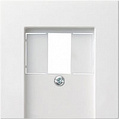 Gira System-55 E22 Белый глянец Накладка розетки телефонной TAE и разъема USB