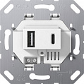 Gira System-55 Белый Разъем USB для питания Type-A / Type-C