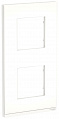 Schneider Electric Unica New Pure Матовое стекло/Белый Рамка 2-постовая вертикальная