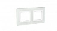 DKC Рамка из натурального стекла, "Avanti", белая, 4 модуля