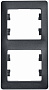 Рамка Schneider Electric Glossa Антрацит 2-постовая вертикальная