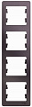 Рамка Schneider Electric Glossa Сиреневый туман 4-постовая вертикальная