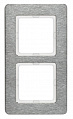 Berker Q.7 Нержавеющая сталь с кратцованной поверхностью Рамка 2-ая, вертикальная