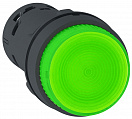 Schneider Electric Кнопка 22мм 24В зеленая с подсветкой