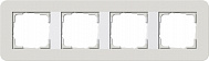 Gira E3 Светло-серый/Белый глянцевый Рамка 4-ая