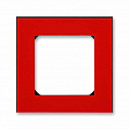 ABB Levit Рамка 1 пост красный / дымчатый чёрный