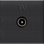ABB NIE Zenit Антрацит Розетка TV простая 2 мод N2250.7 AN