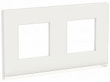 Schneider Electric Unica New Pure Белое стекло/Белый Рамка 2-постовая горизонтальная