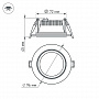 Arlight Панель стеклянная круглая LT-R96ВтH 6Вт 2700-3000К 430Lm Белый
