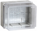 IEK КМ41348 Коробка распаячная с прозрачной крышкой о/п (5 кабельных вводов) 240х195х165мм, IP55 / серый