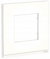 Schneider Electric Unica New Pure Матовое стекло/Белый Рамка 1-постовая горизонтальная