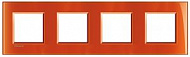 Bticino Living Light Оранжевый Рамка прямоугольная, 2+2+2+2 поста
