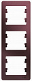 Рамка Schneider Electric Glossa Баклажановый 3-постовая вертикальная