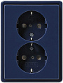 Gira S-Color Синий Розетка 2-я с заземлением с защитными шторками литая