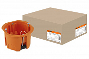 TDM Установочная коробка СП D65х45мм, саморезы, пл. лапки, оранжевая, IP20