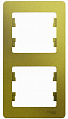 Рамка Schneider Electric Glossa Фисташковый 2-постовая вертикальная