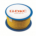 DKC Колечко маркировочное "1" 2,5-4мм черное на желтом