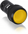 ABB Кнопка с подсветкой CP2-13Y-10 желтая 220В AC/DC с плоской клавишей с фиксацией 1НО 