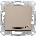 Schneider Electric Sedna Титан Выключатель 1-клавишный кнопочный с подсветкой с символом "Звонок" 10A