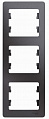 Рамка Schneider Electric Glossa Графит 3-постовая вертикальная