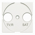 Bticino Axolute Лицевая панель для розеток TV + FM, цвет белый