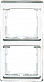 Jung SL 500 Белый Рамка 2-постовая вертикальная