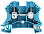 Weidmuller Клеммник проходной WDU 10 BL винт 10 мм.кв синий