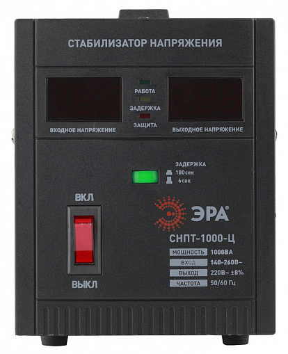 Эра СНПТ Стабилизатор напряжения переносной релейный 1000ВА 140-260В