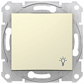 Schneider Electric Sedna Бежевый Выключатель 1-клавишный кнопочный с символом "Свет" 10A